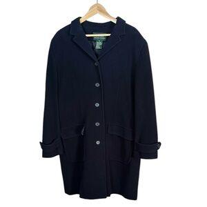 Lauren Ralph Lauren Blue Wool Winter Coat